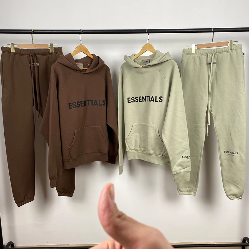 

20FW New Hoodies SAGE Color Brown Color Sweatshirts fog essentials kanye west jerry lorenzo loose ovesized Hoodies cotton