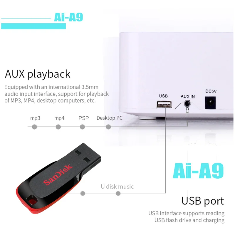 Bluetooth USB зарядная док-станция динамик с расширенным NFC FM радио Будильник для Iphone 6 7 8 X samsung Galaxy S6 S7 Note4