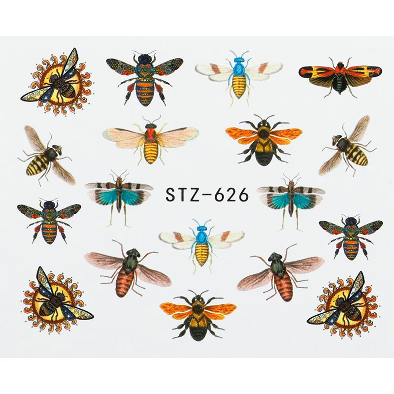 1 шт кактус фламинго Бабочка Киви/ жуки зеленые листья переводные наклейки для