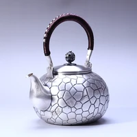 teapot kettle hot water teapot iron teapot stainless steel kettle tea bowl 1200ml capacity handmade s999 sterling silver