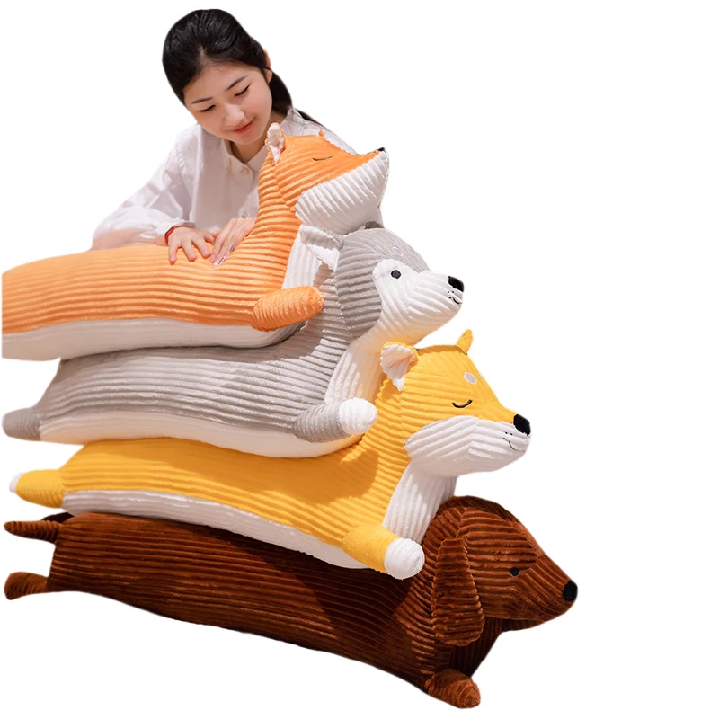 

110cm Cute Soft Dog Long Pillow Cute Animal Puppy Plush Toys Stuffed Office Nap Sleep Pillow Cushion Gift Doll for Kids Gift