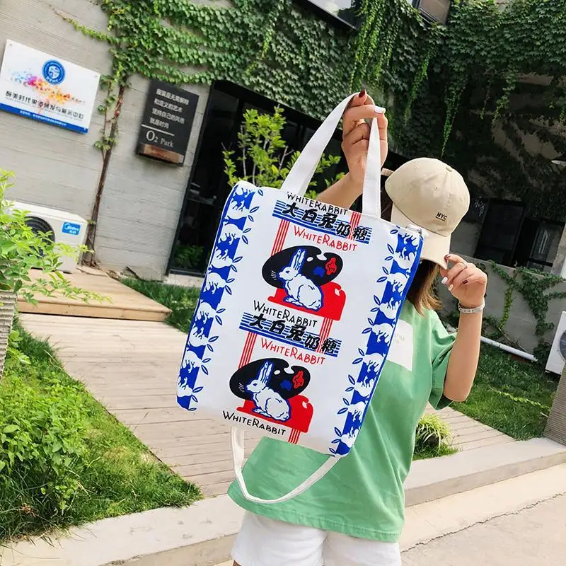 Холщовые сумки-мессенджеры в стиле ретро для женщин многоразовые дамские