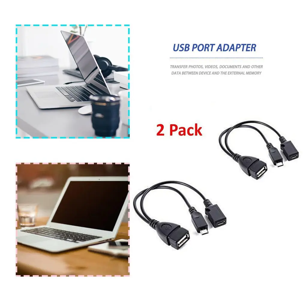 

2 PCS Usb Port Terminal Adapter Otg Cable For Fire Tv 3 Or 2nd Gen Fire Stick