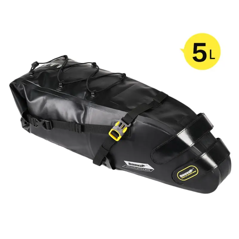 

Rhinowalk 5L Bike Waterproof Bicycle Saddle Bag Reflective Large Capacity Foldable Tail Rear Bag