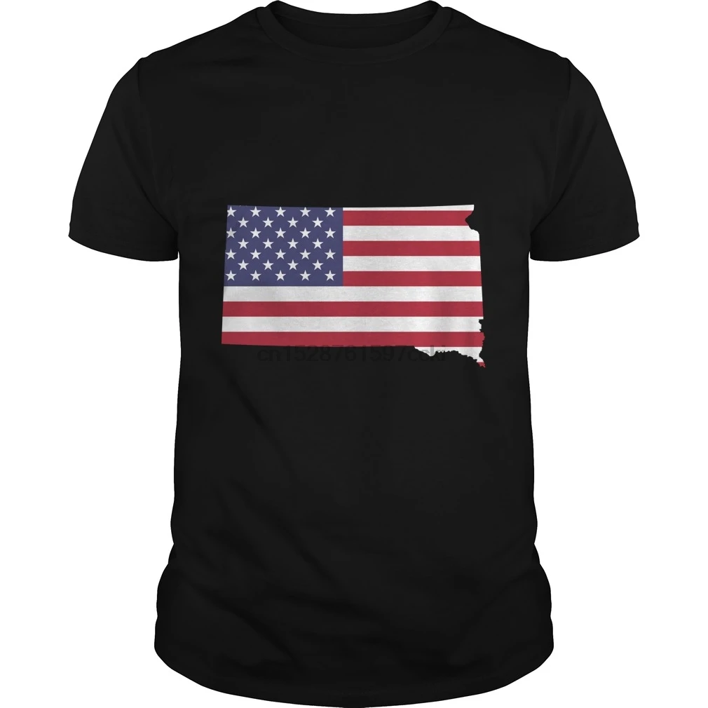 Для мужчин футболка 4th Of July Южная Дакота из искусственной кожи с напечатанным