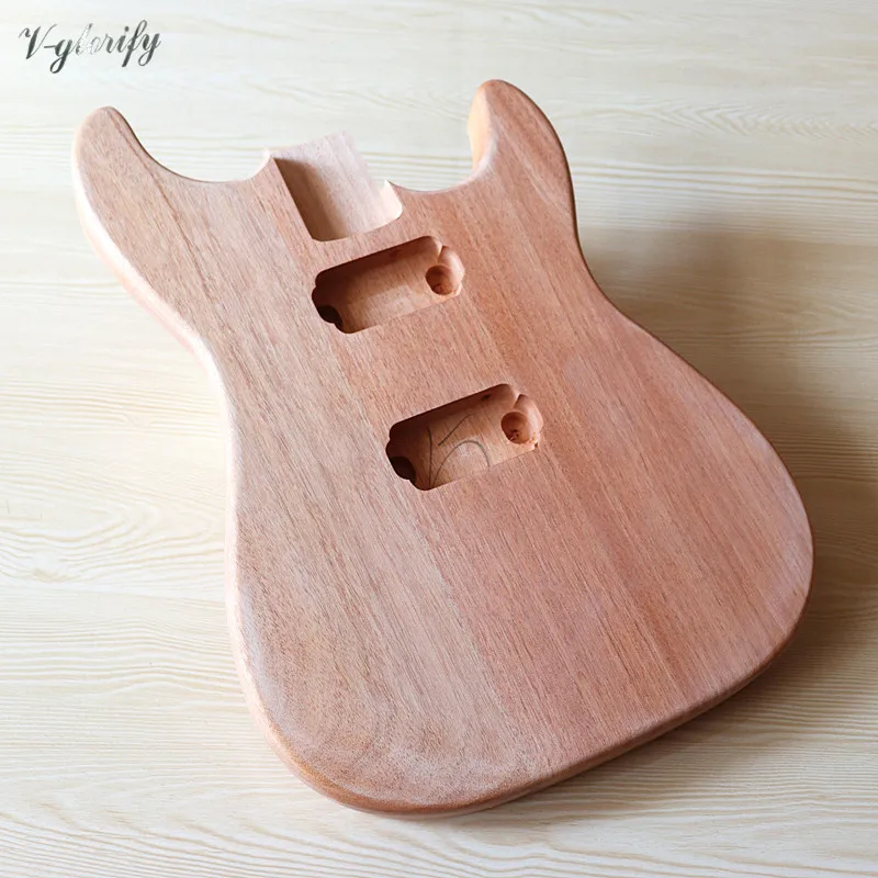 st elektrische gitarre körper feste okoume holz gitarre körper mit pickup loch unfinished diy gitarre barrel elektrische gitarre zubehö