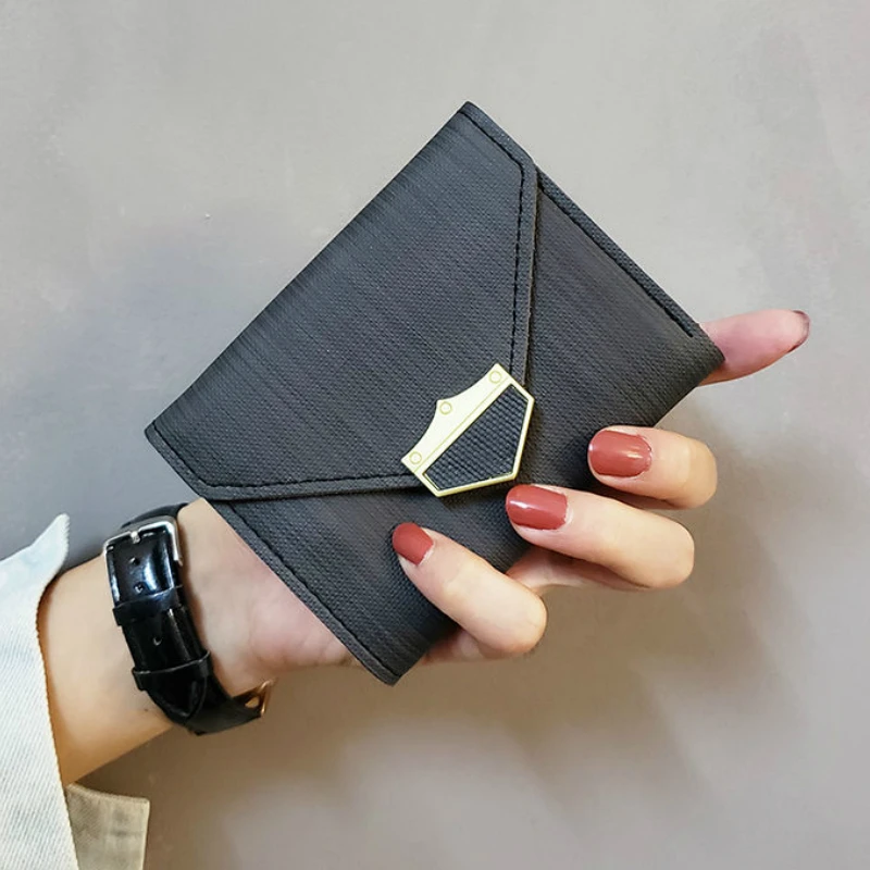 Женские кошельки из искусственной кожи с застежкой простой однотонный держатель