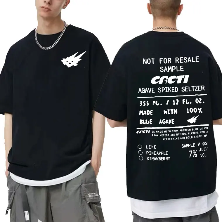 

Travis Scott Hip Hop Rapper Tee Cactus Jack Print Tshirt Regular Mens Harajuku Tops T Shirts Men Women Fashion EU Size T-shirt