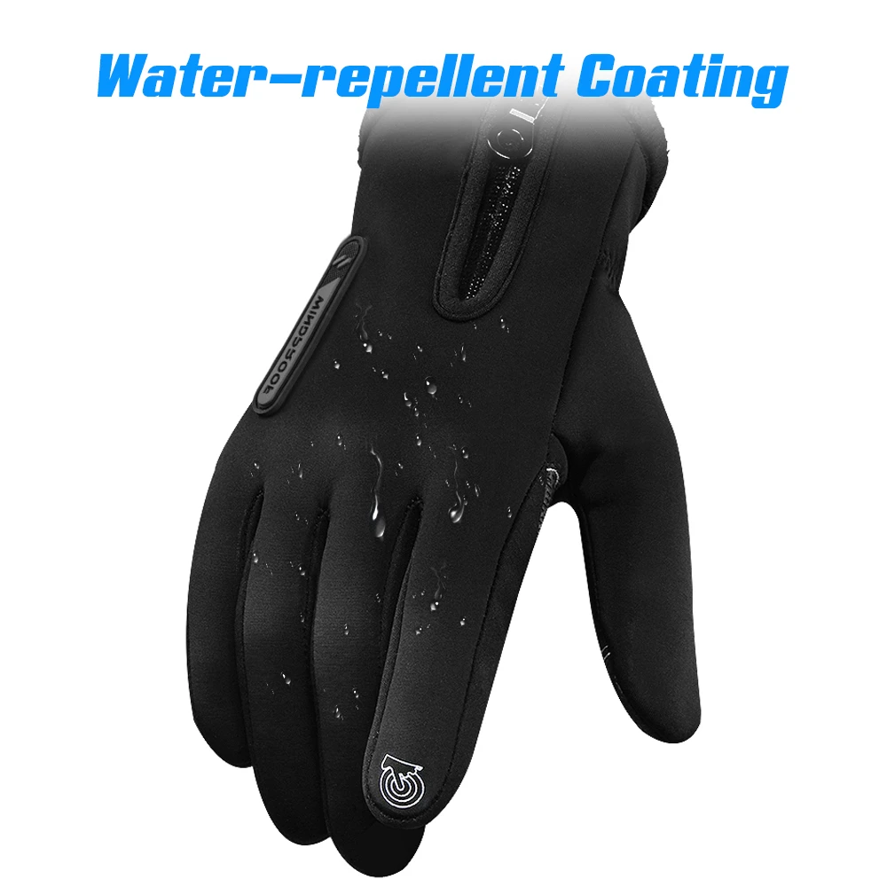 Winter Warm Touchscreen Cycling Gloves Windproof Full Finger Sports for Men Women Biking Hiking Motorcycling | Спорт и развлечения