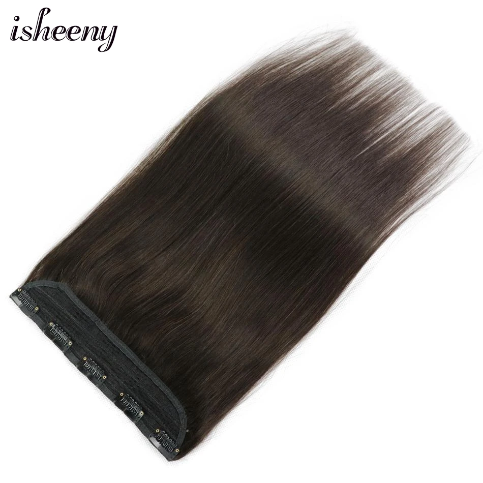 Isheeny 14 &quot1 шт. бразильские заколки для волос 5 зажимов Remy прямые человеческие