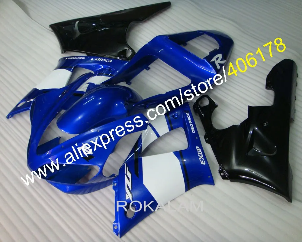 

Cheap YZF1000 R1 Bodywork Kit For Yamaha YZF R1 2000 2001 Blue Race Motorcycle Fairing White Blue (Injection Molding)