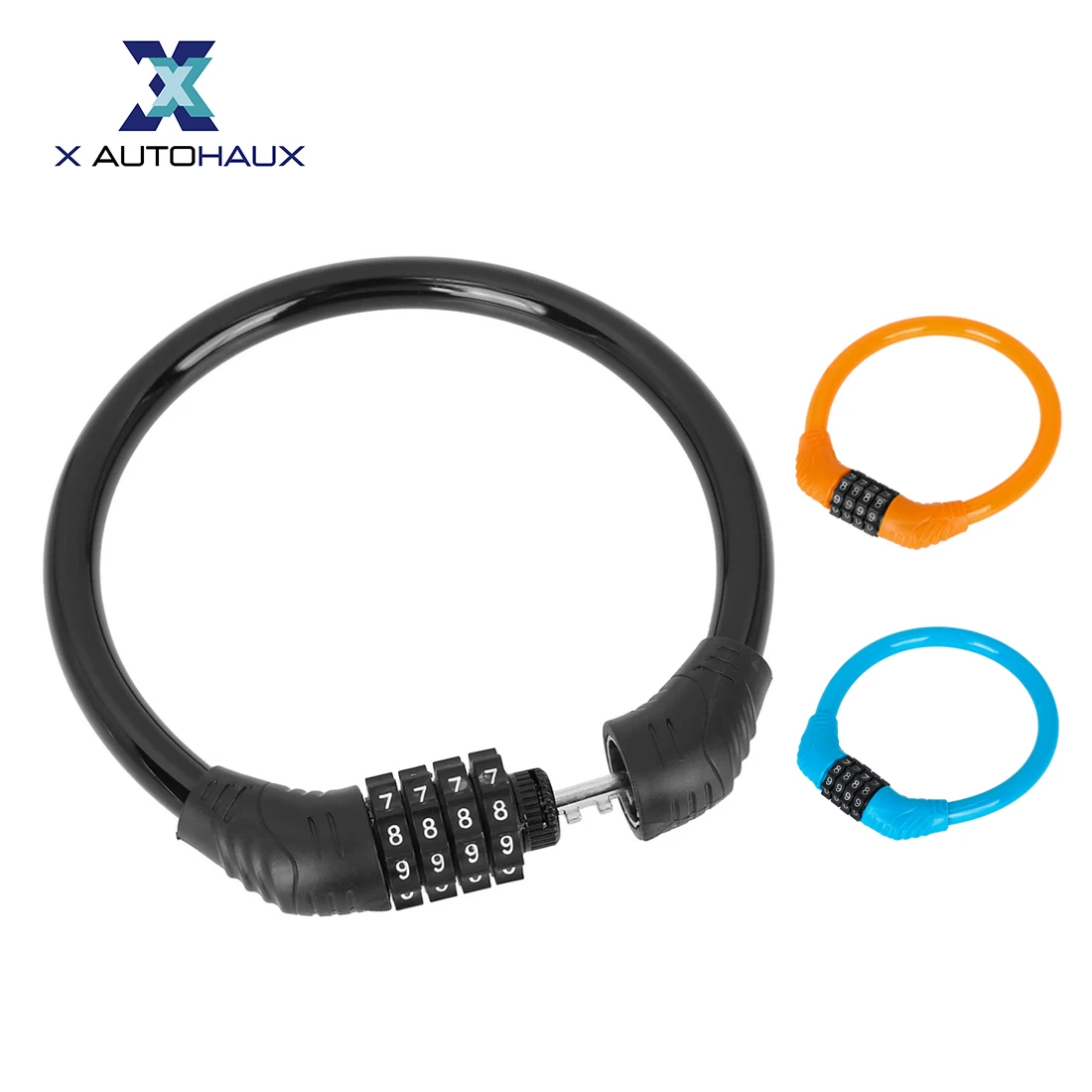 Универсальный велосипедный замок X Autohaux 4-значный кодовый - Цена: 627.55