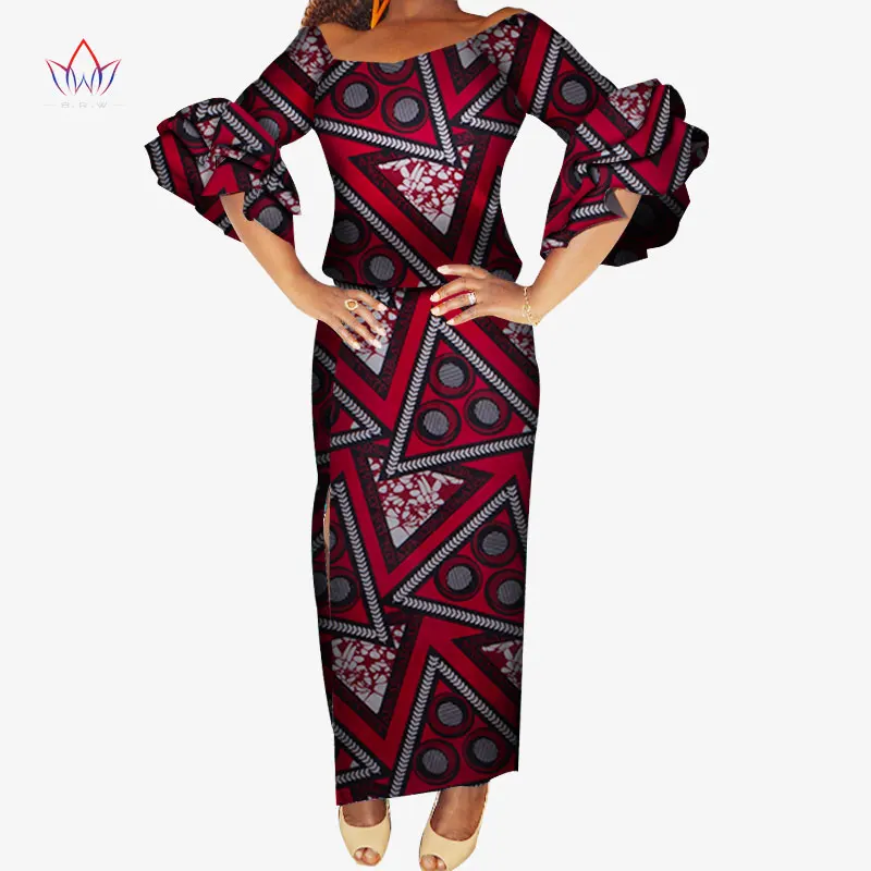 

African Dresses for Women New Style African Clothes Bazin Fashion Floral Boubou Robe Africain Dashiki Party Long Dress WY3332