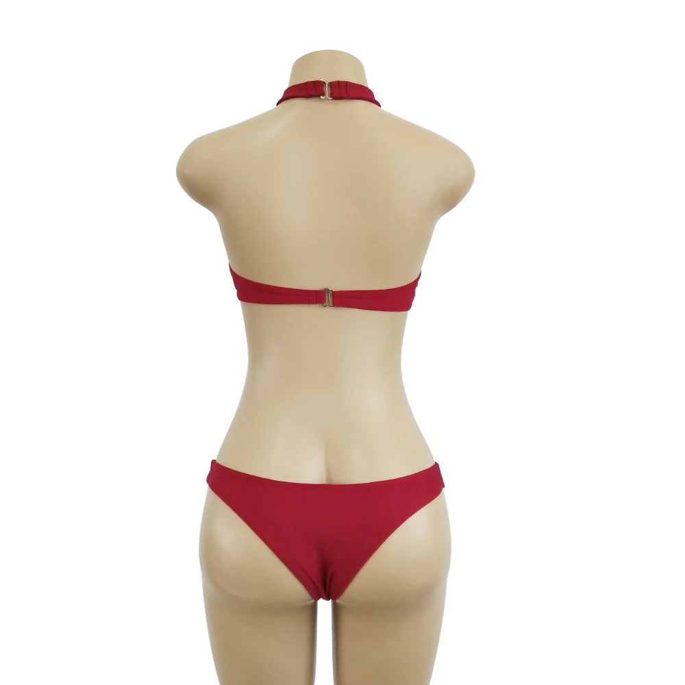 Соблазнительный раздельный купальник с вырезом лодочкой на груди женский