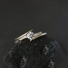 Huitan изящное женское кольцо на палец простой стильный дизайн обручальные свадебные аксессуары Подарок на годовщину Модная бижутерия для женщин