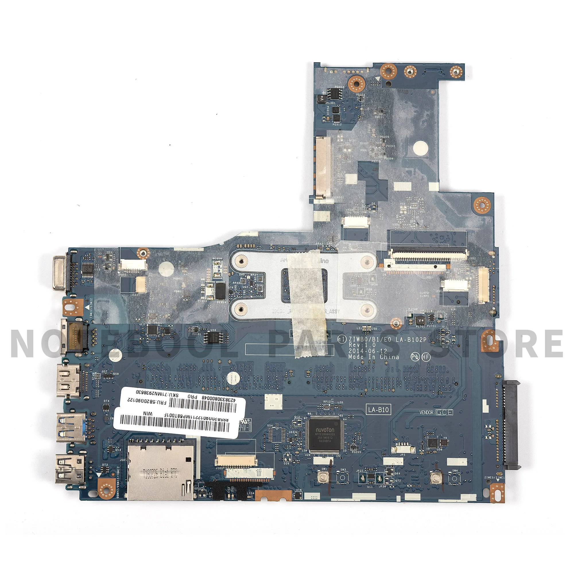 Материнская плата для ноутбука Lenovo Thinkpad B50-30 N2840 CPU 5B20G90122 ZIWB0/B1/E0 LA-B102P DDR3 полностью