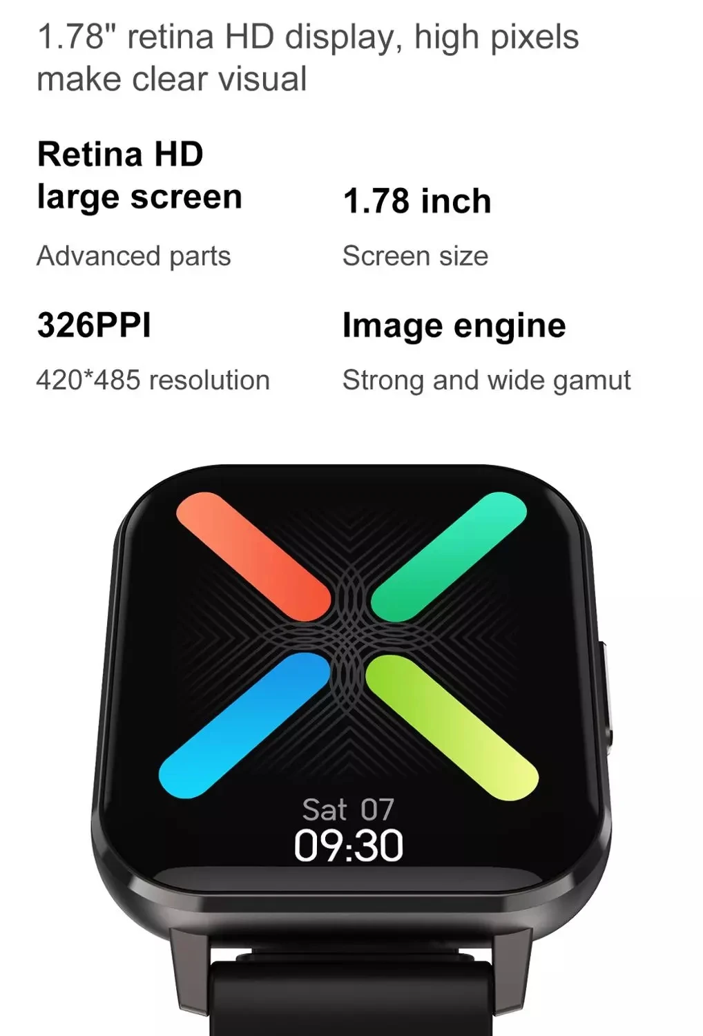 

DTX Smart Watch IP68 Waterproof 1.78inch Colorful Screen ECG Heart Rate Sleep Monitor VS DT78 DT35 DT X SmartWatch for Men Women