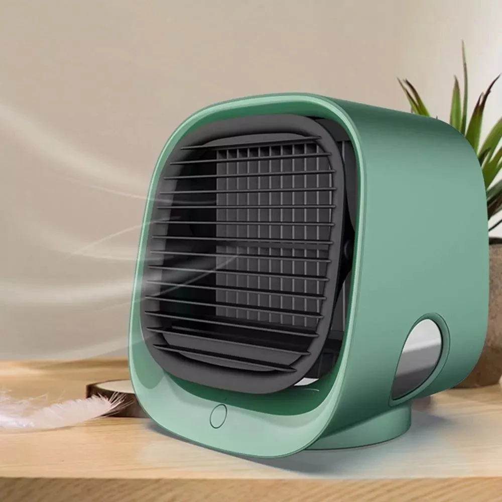 

Air Cooler Fan Mini Desktop Air Conditioner with Night Light Mini USB Water Cooling Fan Humidifier Purifier Multifunction Summer