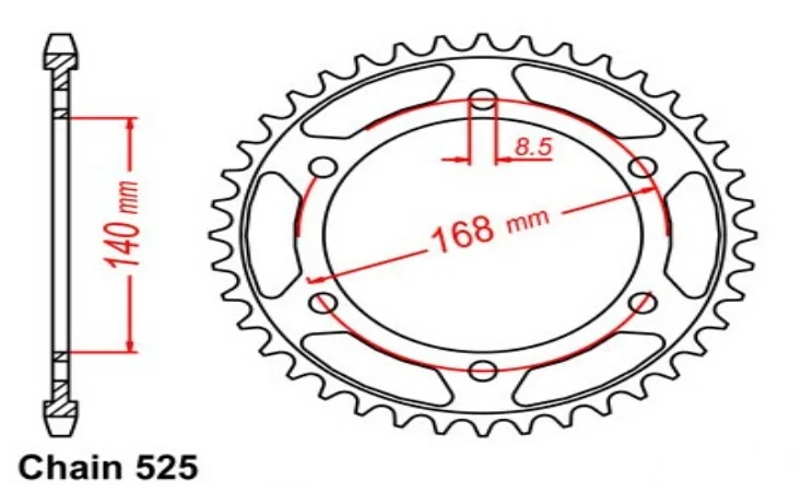 Мотоцикл Передняя Задняя звездочка цепь набор с 525 комплектами для BMW F650 GS 08-12 F700