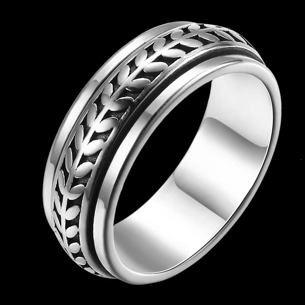 BOCAI New Real Creative 100% s925 sterling silver jewelry transfer couple ring stylish simple style men's ring