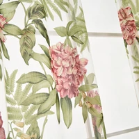 fieldcricket flowers tulle for kitchen living room bedroom sheer curtains home decoration window treatments voile panel drapes