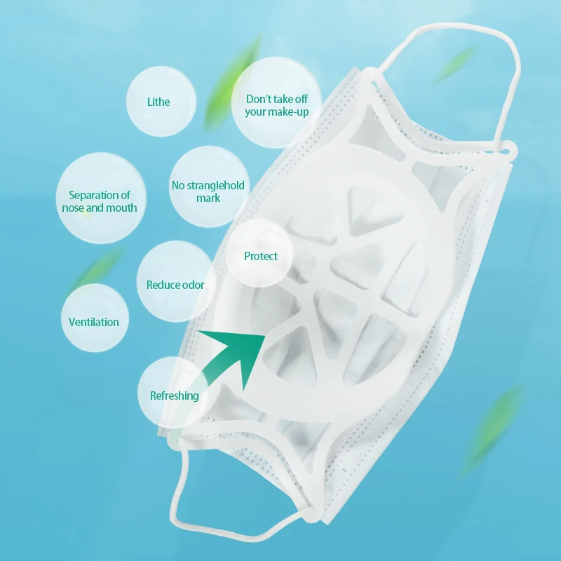 Face Mask Bracket Adult Holder Anti-boring Inner Pad Dustproof Breathable Reusable Assist Support Frame | Дом и сад