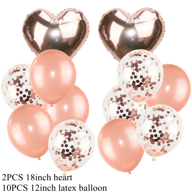 12 шт. набор латексных гелиевых шариков под розовое золото|Воздушные шары и