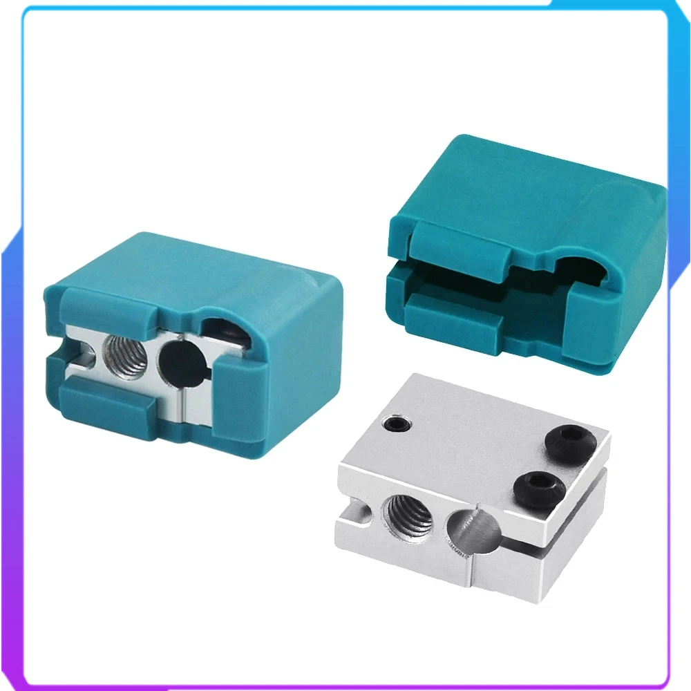 

High Quality Volcano Silicone Sock Heater Block Aluminum For E3D Hotend PT100 Sensor Thermistor 3D Printer Parts Heat Block