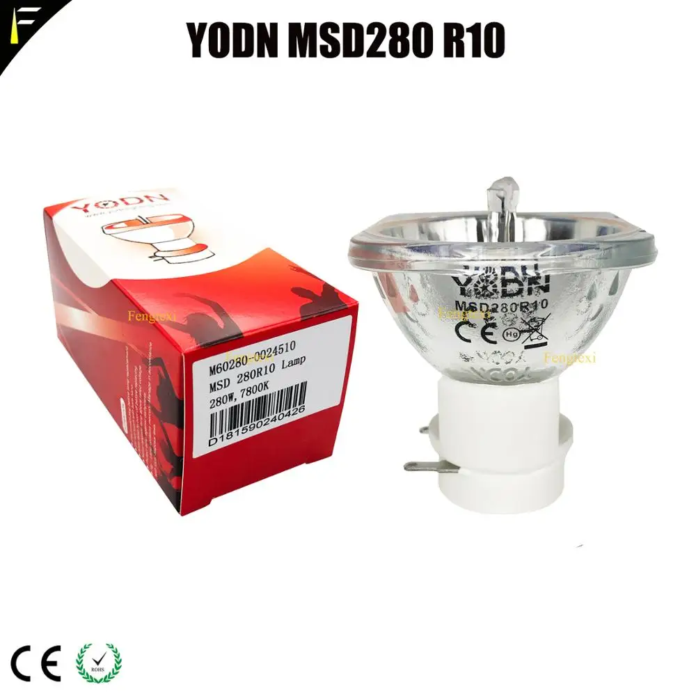 Оригинальная MSD 280R10 лампа YODN 280 Вт 10r сценическая лампа накаливания с лучом 7800k+-300k Замена для 10R движущаяся головка освещения