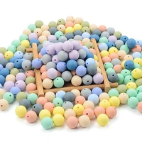 10pcs silicone beads 12mm round ball pearl food grade pba free diy pacifier clip chain baby teething silicone bead