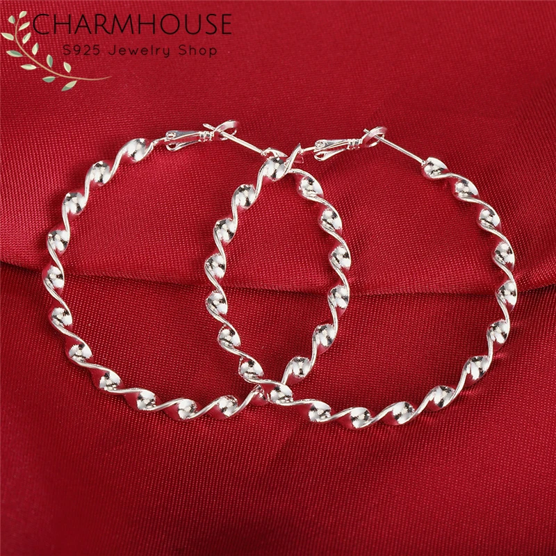 Женские серьги кольца из серебра 925 пробы|Серьги-кольца| |