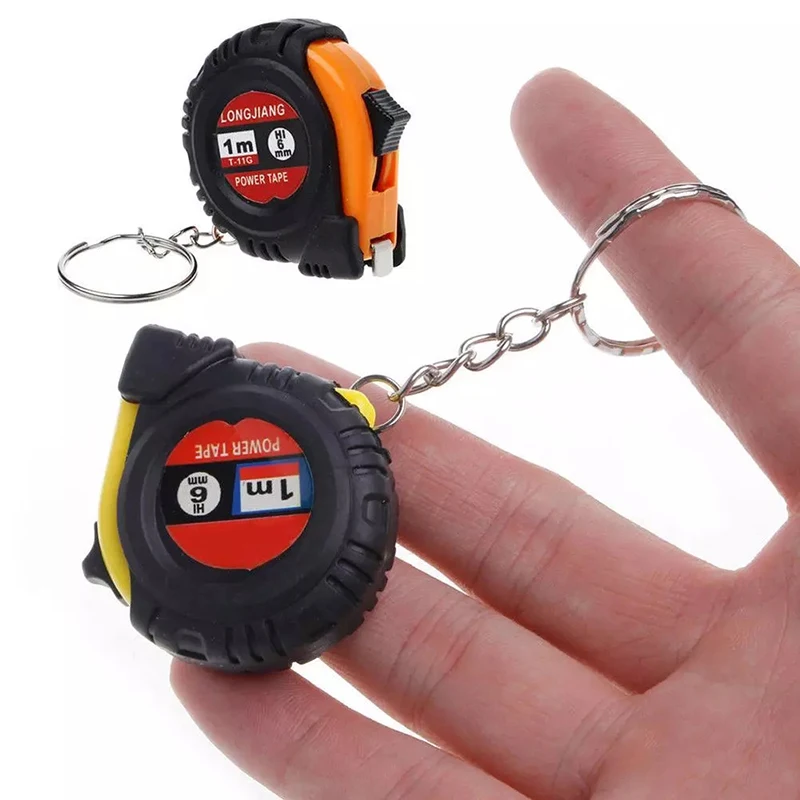 

Take Along Power Tape Keychain 1m Retractable Ruler Steel Tape Key Chain Pocket Measuring Tape Meter Inch Measure Tailor Tool