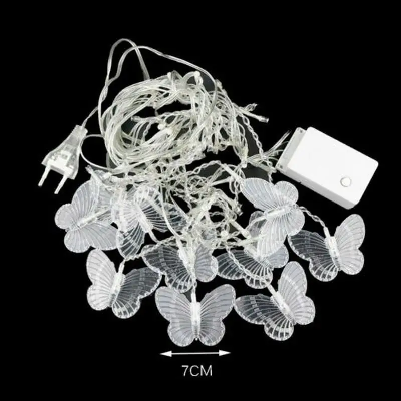 

New Year's Garland Christmas Lights LED Festoon 3.5M Droop 0.4/0.5/0.6m Hanging Butterfly Fairy Light Garland Curtain Decoration