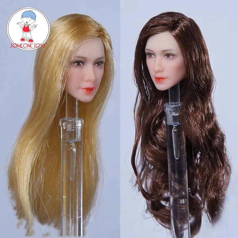 FG077 FG078 1/12 Phicen женская голова Лепка красивая девушка блонд черные кудри волосы