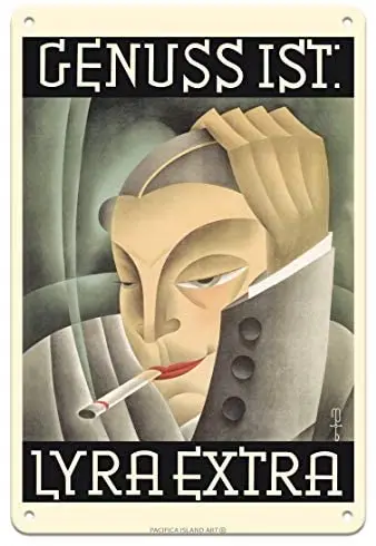 Удовольствие (Genuss Ist) Lyra дополнительные сигареты-рекламный постер от JPB