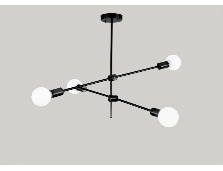 Modern Pendant Lights Lamp E27 Simple Hanging Lamp Nordic Metal Lustre hanglamp Gold Black For Living Dining Room