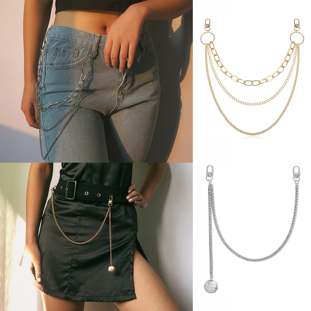 Металлическая цепочка для брюк в готическом стиле 1/3 слоев | Украшения и