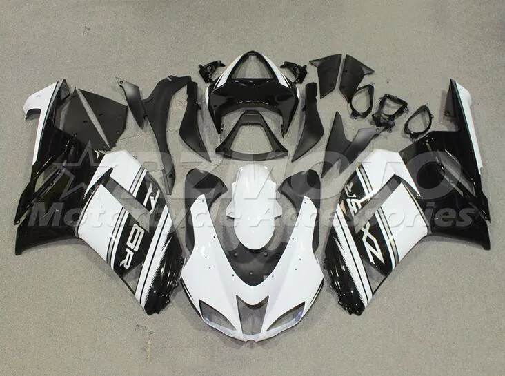 

Новый комплект обтекателей для мотоцикла ABS, подходит для Kawasaki Ninja ZX-6R ZX6R 2007 2008 6R 07 08 636, белый и черный