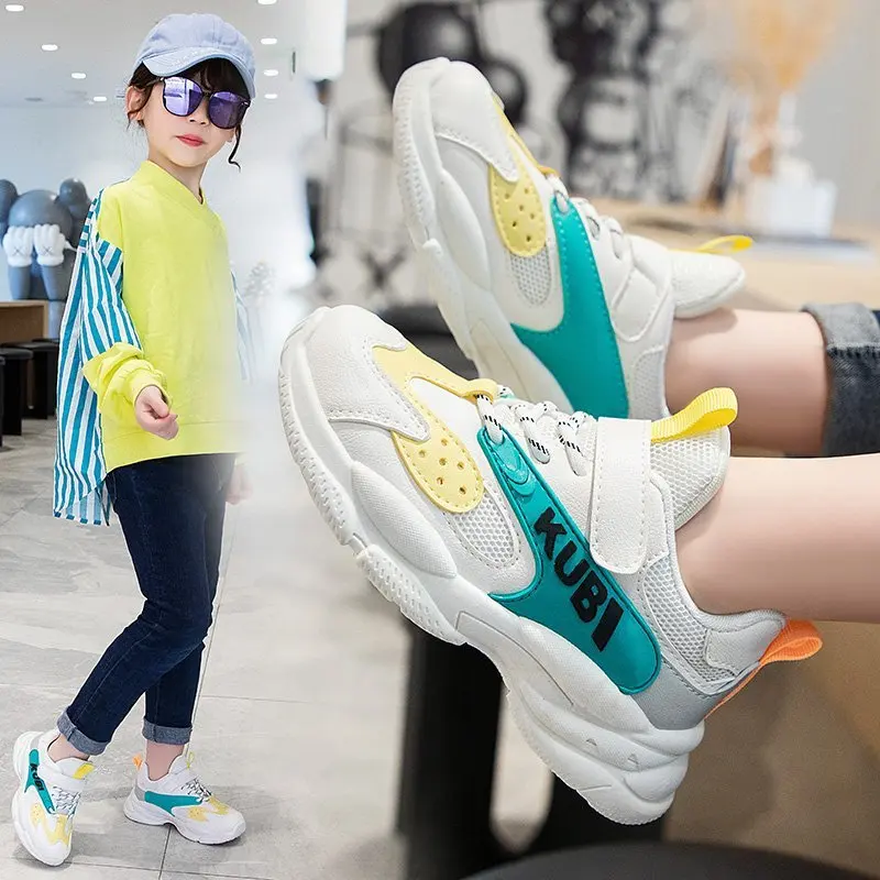 

High Quality Kids Sneaker Summer New Fashion Sports Shoes Children Soft Sole Sneakers Size 26-37