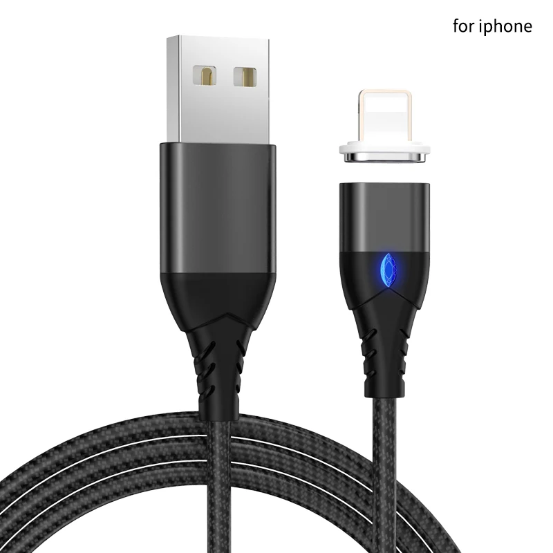 1.5m black iphone Tongyinhai Micro USB кабель Магнитный USB C Тип быстрой зарядки шнур для передачи данных для huawei 3A быстрое зарядное устройство магнитный разъем - Цвет: 1.5m black iphone
