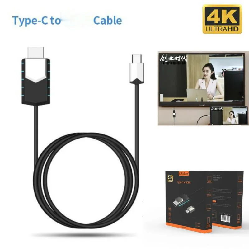 

Кабель Mirscreen TC03 Type-C к 4K HDMI-совместимый кабель 1080P Full-HD мгновенная проекция подключения сотового телефона к телевизору/GPS-навигации
