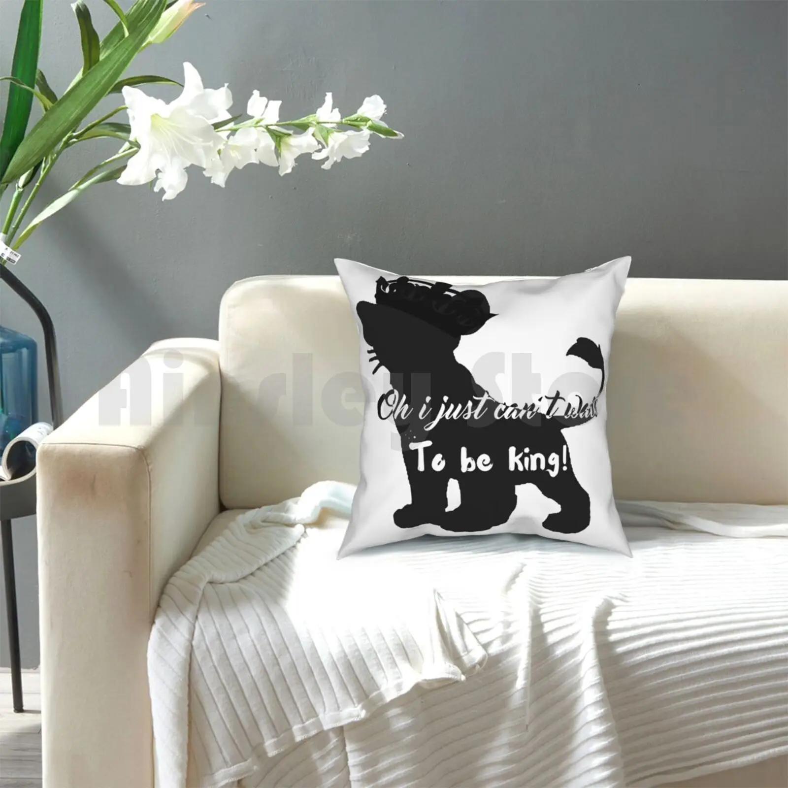 О я просто не могу ждать чтобы быть Кинг-Король Лев Подушка Чехол с принтом