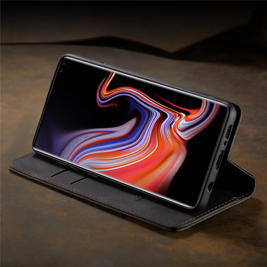 Ретро Кожаный флип-чехол для samsung S7 S9 S8 S10 Plus чехол роскошный магнитный держатель для карт кошелек чехол для samsung A50 A70 A40 чехол