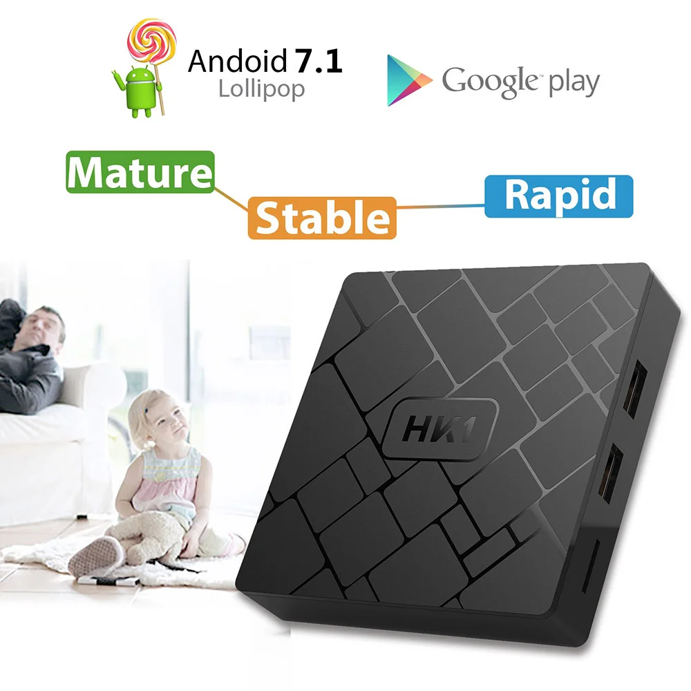 HK1 Android ТВ приставка Amlogic S905W четырехъядерный 2 ГБ DDR3 16 Гб rom Смарт 7 1 4G Wifi 4K HD
