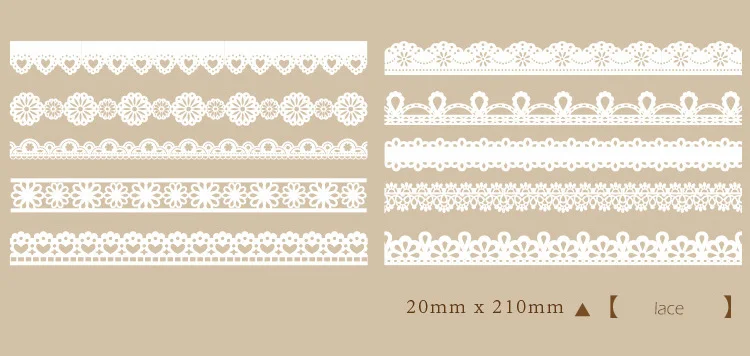 lace 20x210mm Kawaii милый цветок кружева выдалбливают бумаги прозрачный Memo маркер для доски канцелярский школьный офисный поставки пуля журнал sl2145 - Цвет: lace 20x210mm