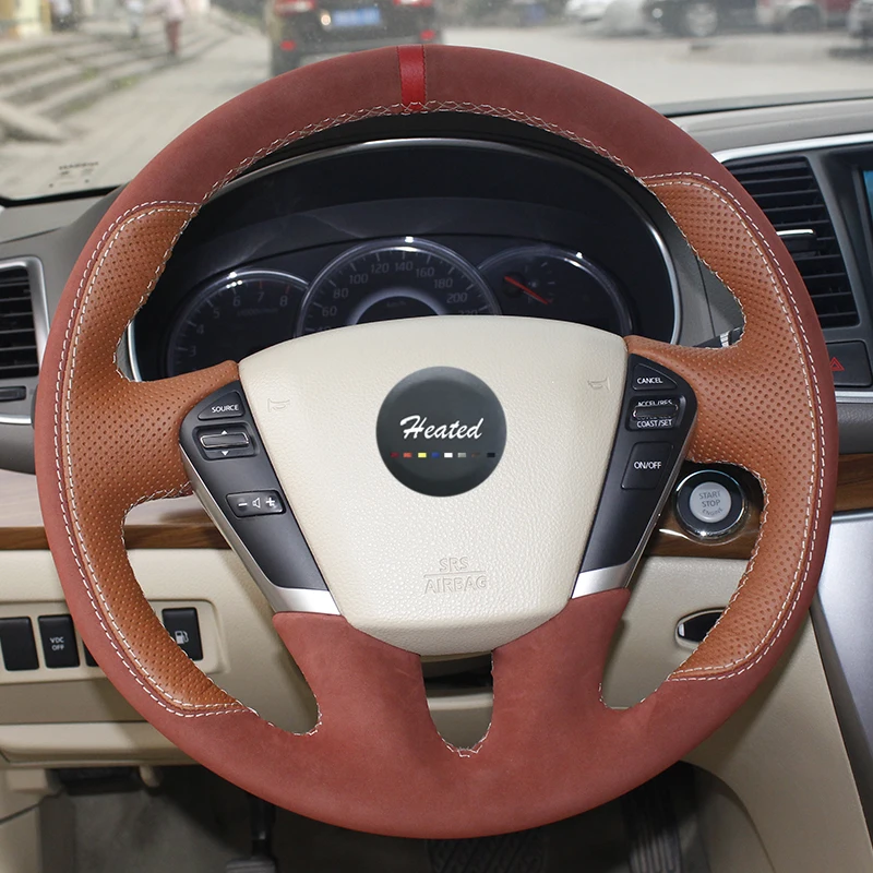 Оплетка на руль для Nissan Teana 2008 2012 Murano 2009 2014 capa para volante Tampa do carro|on the steering wheel|capa