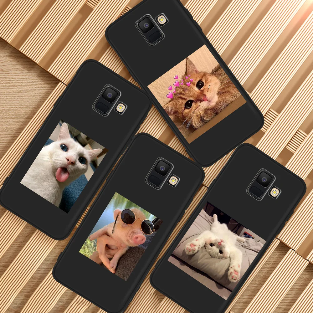 

New Cat Cute Cartoon Funny Pattern for Samsung Galaxy A3 A5 A6 A7 A8 A9 A10 A30 A40 A50 A90 J3 J4 J5 J6 J7 J8 Plus Funda Cover