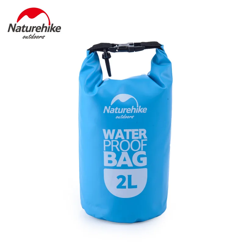 Blue 2L NatureHike 2L 5L уличные водонепроницаемые сумки сверхлегкие походные сухие органайзеры Дрифтинг Каякинг плавательные сумки NH15S222-D - Цвет: Blue 2L