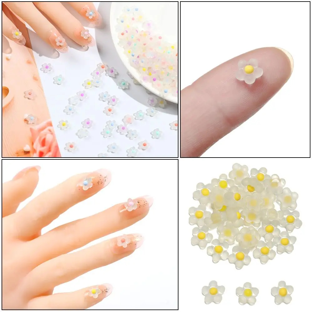 

30/120Pcs DIY Fashion Decorations Rhinestones Candy Colors 3D Nail Art Lovely Resin Flowers Manicure Accessories