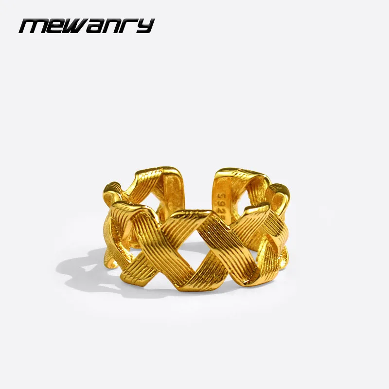 

Mewanry 925 серебряные кольца для женская летняя обувь нового дизайна; Винтажные женские ботильоны с плетением и перфорацией трендовые вечерние...